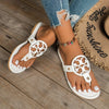 Women's Plus Size Summer Toe-Clip Flip Flops - Flat Platform Beach Slippers