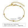 Non-Tarnish Stainless Steel Herringbone Chain Bracelet Thin Stackable Gold Plated for Women