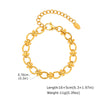 316L Stainless Steel Chunky Chain Bracelet for Women 18K Gold Plated Waterproof Stackable