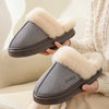 Women's Fluffy Plush Winter House Slippers - Warm Faux Fur Platform Flats