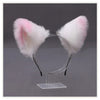 Lolita Plush Cat & Fox Ear Headband for Cosplay Anime Halloween Hair Hoop Headwear