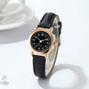 Women's Small 23mm Quartz Watch Leather Strap Arabic Numerals Fashion Wristwatch