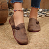 Vintage-Inspired Women's Loafers — Slip-On PU Flats, Comfortable Casual Mom Shoes