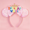 Disney Mickey Mouse Sequin Ears Headband with Bow - Halloween Party Cosplay Hairband for Women & Kids