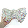 Rhinestone Evening Clutch with Bow - Multi-Color Bridal Wedding Party Handbag
