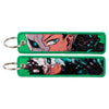Anime Embroidered Keychain Double-Sided Key Fob 3 x 13 cm (1.2 x 5.1 in) for Backpacks Cars Motorcycles Gift