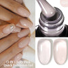 15ml (0.5 fl oz) Quick Extension Gel Nail Polish Nude Milk White Builder Hard Gel Varnish UV/LED