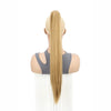 24-Inch (61 cm) Clip-In Straight Ponytail Hair Extension, Heat-Resistant Synthetic Claw Clip for Women, Blonde/Black