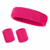 3-Pack Athletic Sweatband Set Headbands and Wristbands for Running, Cycling, Yoga (Polyester)