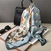 Satin-Look Square Scarf 27.6 x 27.6 in (70 x 70 cm) Cat Print Headscarf, Neck Wrap & Bandana for Women