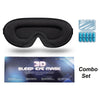 3D Memory Foam Sleep Mask - Zero Eye Pressure, Light Blocking Blindfold with Adjustable Strap for Men & Women