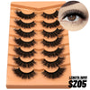 3D Faux Mink Wispy Cat-Eye False Eyelashes – 10 Pairs, Layered Natural-Look Lashes (15–20 mm / 0.59–0.79 in)