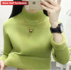 Women's Turtleneck Velvet Lined Knit Sweater - Thick Warm Slim Pullover