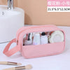 Waterproof Transparent PVC Makeup Bag - Large Travel Cosmetic Organizer with Zipper, 11.8in (30cm)