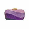 Rainbow Crystal Rhinestone Minaudiere Clutch - Evening & Wedding Party Bag with Chain