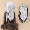 Paisley Print Silk-Feel Satin 70 x 70 cm (27.6 in) Square Scarf Bandana Hijab Headband Neck Scarf for Women