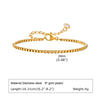 Non-Tarnish Stainless Steel Herringbone Chain Bracelet Thin Stackable Gold Plated for Women