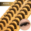 3D Faux Mink Wispy Cat-Eye False Eyelashes – 10 Pairs, Layered Natural-Look Lashes (15–20 mm / 0.59–0.79 in)