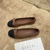 Women's Large Size Bow Loafers Flat Shoes - Round Toe Shallow Slip-On, Casual Spring/Autumn (EU 44-48)
