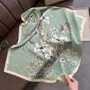 Polyester Satin-Look Square Scarf 70 x 70 cm (27.6 x 27.6 in), Cat Print Headscarf, Neck Wrap, Bandana for Women