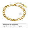 18K Gold Plated Paperclip Chain Bracelet for Women Adjustable Twist Link Chunky Stackable Layered Jewelry