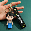 Kpop Demon Hunters Tiger PVC Keychain Harajuku Cute Cartoon Key Ring for Fans & Kids Halloween Gift