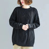 Plus Size Loose Knit Sweater Thick Long Sleeve Oversized Pullover for Winter