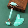 Natural Resin Gua Sha and Facial Roller - Massager for Face, Neck & Eyes