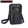 Genuine Leather Men's Waist Pack Crossbody Belt Bag Phone Pouch Small Chest Bag