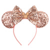 Disney Mickey Mouse Sequin Ears Headband with Bow - Halloween Party Cosplay Hairband for Women & Kids