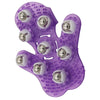 Palm-Shaped Handheld Body Massage Glove with 9 360° Metal Rollers for Muscle Relaxation
