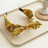 Cotton Cashew Flower Print Wide Soft Headband Bow Cross Ethnic Hair Hoop for Women