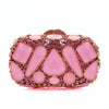 Red Crystal Rhinestone Clutch - Bridal Evening Minaudiere Handbag for Wedding & Party