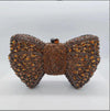 Rhinestone Bow Evening Clutch Minaudiere - Sparkling Bridal Wedding Bag 18 cm (7.1 in) with Chain