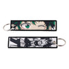 Anime Embroidered Keychain Double-Sided Key Fob 3 x 13 cm (1.2 x 5.1 in) for Backpacks Cars Motorcycles Gift