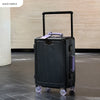 Front-Opening Polycarbonate Carry-On Spinner with Aluminum Frame, Laptop Compartment, USB Charging Port & Lock
