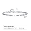 Silver Stainless Steel Chain Bracelet for Women - Layered Stackable Link Bracelet, Fashion Gift