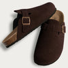 Women's Cork Suede Mules with Arch Support - Anti-Slip Outdoor Clogs