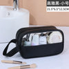 Waterproof Transparent PVC Makeup Bag - Large Travel Cosmetic Organizer with Zipper, 11.8in (30cm)