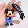 Cartoon Couple Flower PVC Keychain Set, 6-Pack Cute Floral Bag Charms for Women Gift