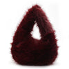 Small Faux Fur Tote for Women - Plush Winter Top-Handle Handbag