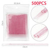 500/1000 Pack Colorful Crystal Eyelash Micro Brushes - Disposable Lash Cleaning & Makeup Remover Tools