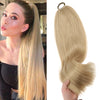 Synthetic Long Straight Ponytail Wig 18-32 Inch (45-81 cm) Headband or Elastic Wrap Hair Extension