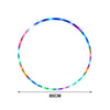 LED Glow Hula Hoop (60/70/80/90 cm | 24/28/31/35 in) — Multicolor Light-Up Fitness Hoop for Adults & Kids, Portable Collapsible Core Workout