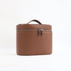 Large Capacity PU Leather Makeup Case with Internal Organizer - Personalized Travel Cosmetic Bag