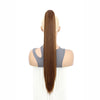 24Inch Synthetic Long Straight Claw Clip On Ponytail Hair Extensions Heat Resistant Ponytail Blonde Black Hairpiece for Women