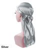 Satin Sleep Bonnet with Headband 11-Inch (28 cm) Extra-Large Silk-Lined Night Cap for Women & Kids