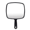 Professional Handheld Salon & Barber Mirror with Handle — Black, Large Viewing Surface