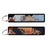 Anime Embroidered Keychain Double-Sided Key Fob 3 x 13 cm (1.2 x 5.1 in) for Backpacks Cars Motorcycles Gift