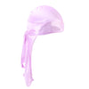 Silky Satin Durag Bandana Turban Headwrap - Long Tail Biker Headwear, One Size Fits Most